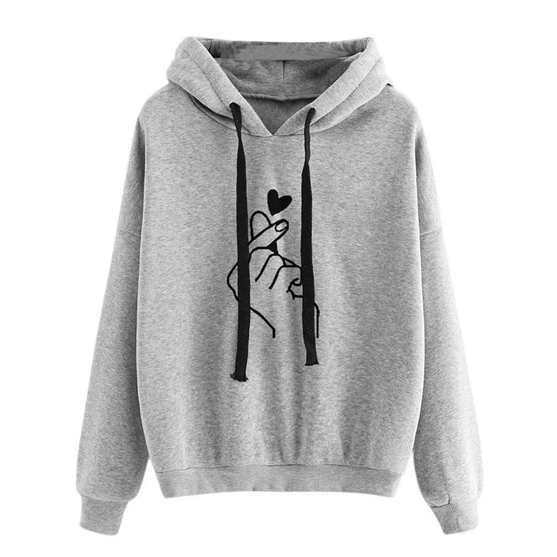 Noxwear - Finger Heart Fleece Hoodie