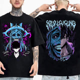 Noxwear - Men's Song Jinyu Cartoon Pattern T-shirt Harajuku Short Sleeved High-quality Cotton T-shirt Japanese Anime Solo Flat T-shirt