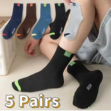 Noxwear - 10/5/3pairs Breathable Con Sports Stockings Men Bamboo Fiber Autumn and Winter Men Socks Sweat Absorption Deodorant.