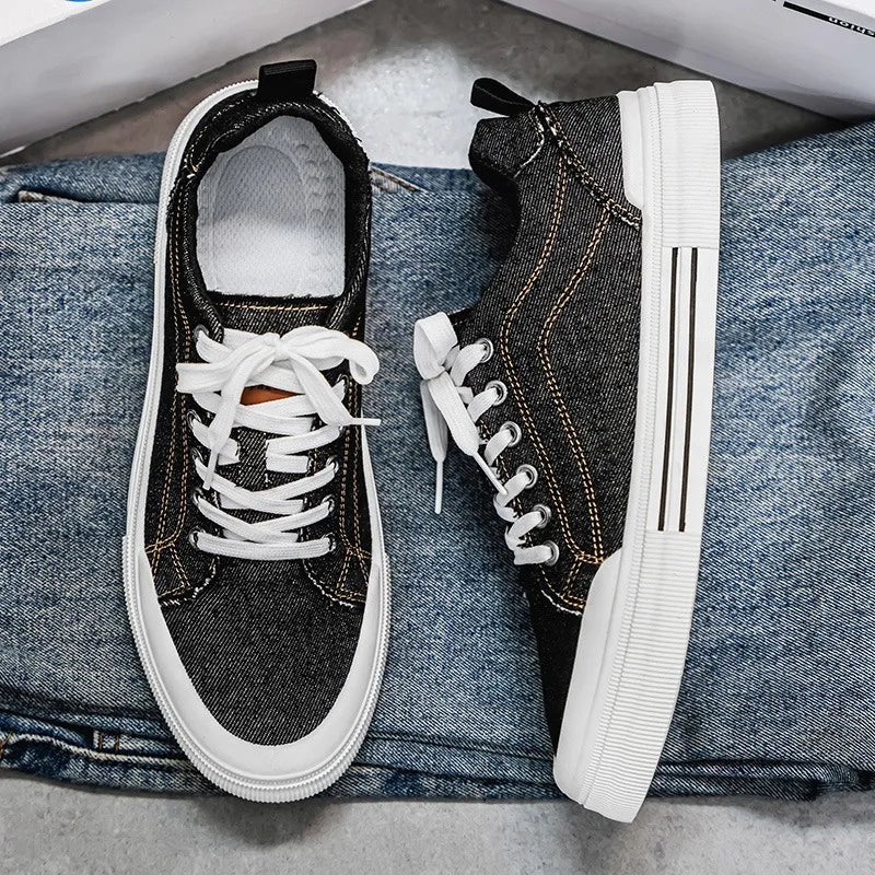 Noxwear - 2026 Trend Men's Casual Canvas Shoes Flats Shoe Hot Korean Style Men Board Shoes Lightweight  Breathable Walking Footwear Hombre