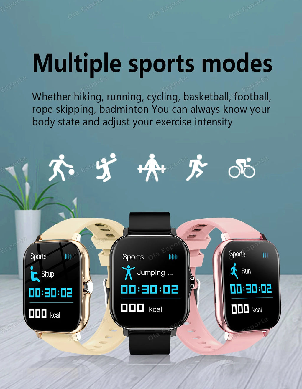 Noxwear - New Smart Watch 2.01 Inch HD Display Answer Make Call Message Preview Sport Modes smartwatch DIY Dial Weather Forecast Men Women