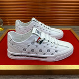 Noxwear - European New Shoes for Men Genuine Leather Casual Shoes Trend Print Flats Skateboard Shoes Youth Street Sneakers