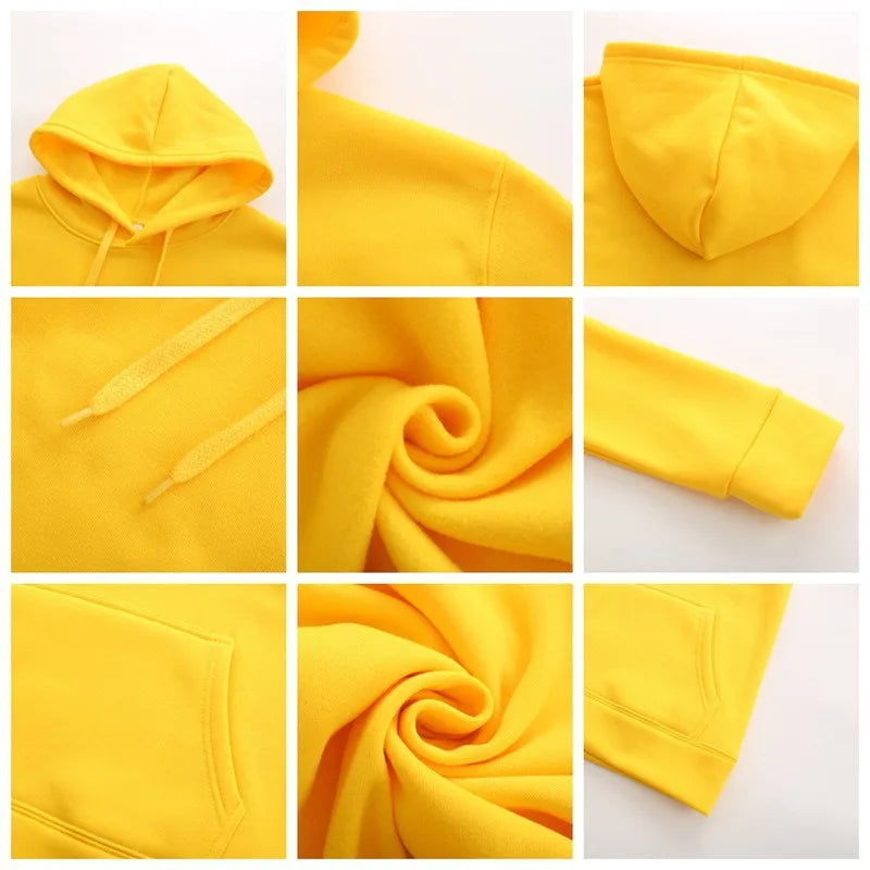 Noxwear - Hoodies Women Pullover Spring Autumn Casual Hoodie Sweatshirts Solid Color Hoodies Oversize Black Sweatshirt For Male