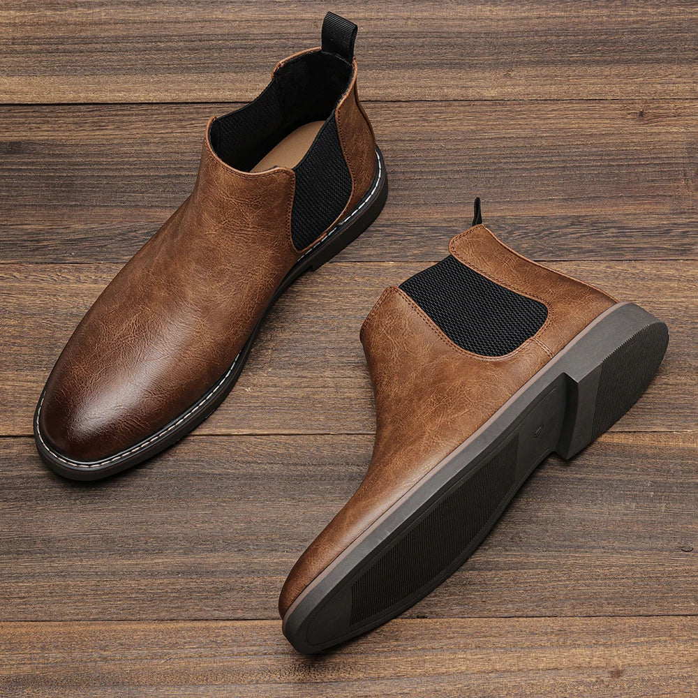 Noxwear - 2026 Men Chelsea Boots Ankle Boots For Men Retro Comfortable Brand Retro Fashion