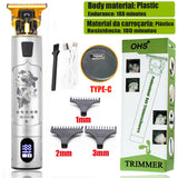 Noxwear - Vintage T9 Hair Clipper Beard Shaving Body Hair Trimmer Clippers Electric Men Haircut Machine 0mm Barber Shaver