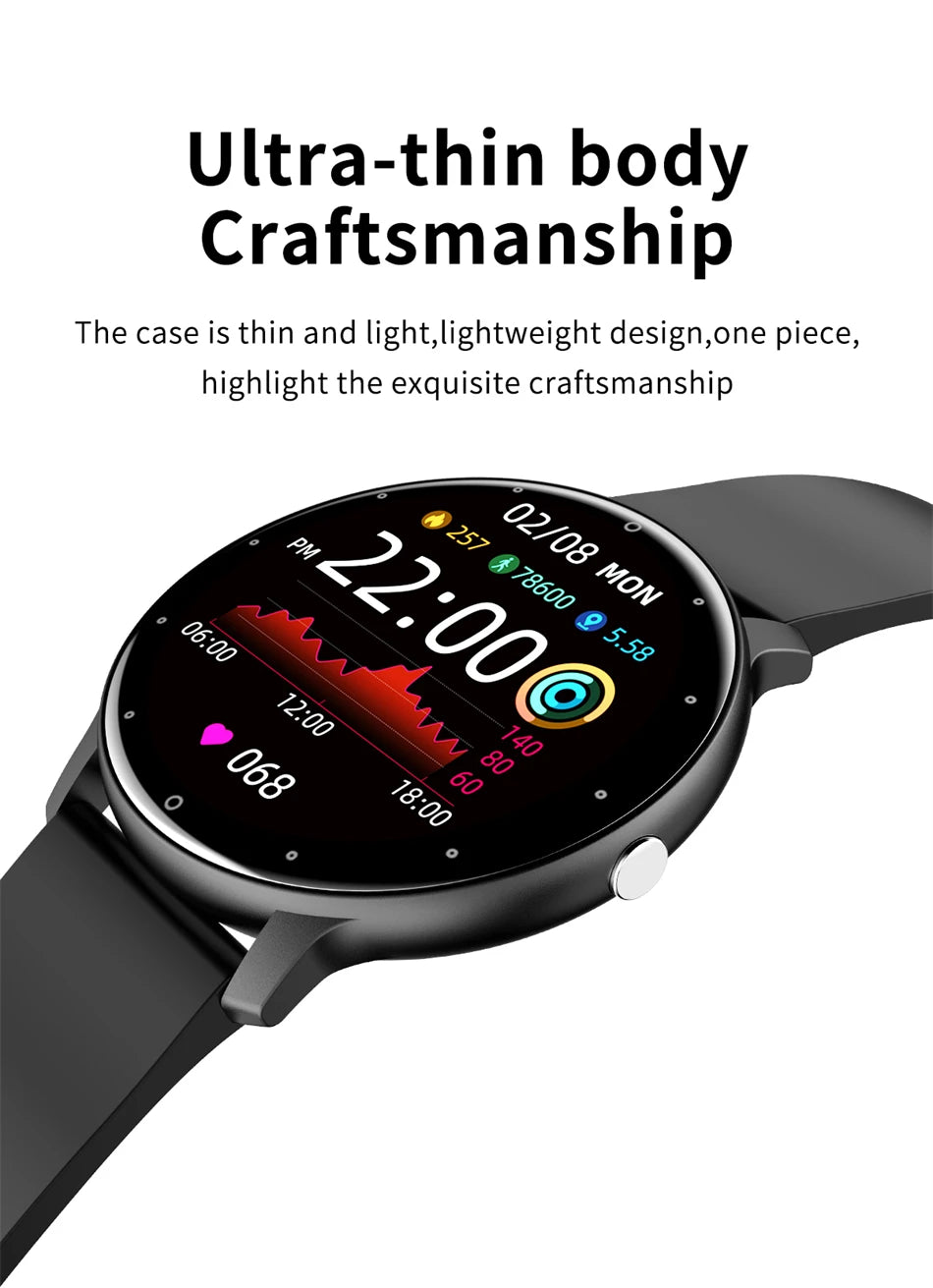 Noxwear - LIGE Smart Watch Women Men Full Touch Screen Bluetooth Call Smartwatch Waterproof Sports Fitness Tracker Watches for Android iOS
