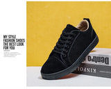 Noxwear - Autumn New Shoes for Men Suede Leather Casual Shoes Fashion Flat Skateboard Shoes Youth Cool Sneaker