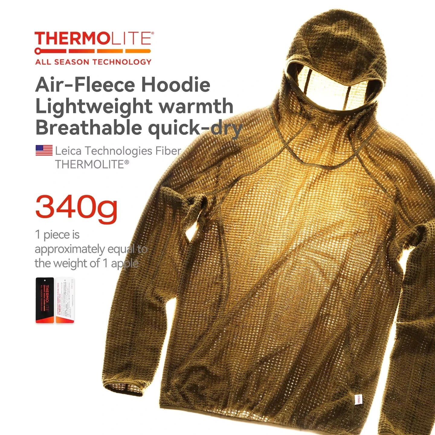Noxwear - Thermolite® Hooded Sweatshirt: 2025 Winter Lightweight & Warm Hoodie Unisex Solid Color Thickened Hoodie for Autumn and Winter