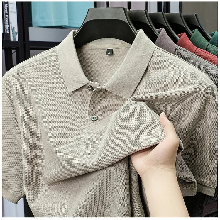 Noxwear - Men's 100% Cotton Polo Shirt - Summer Casual Breathable Tee,19 Colors,Ideal for Golf and Sports,Business Casual,Silk-Like Finish