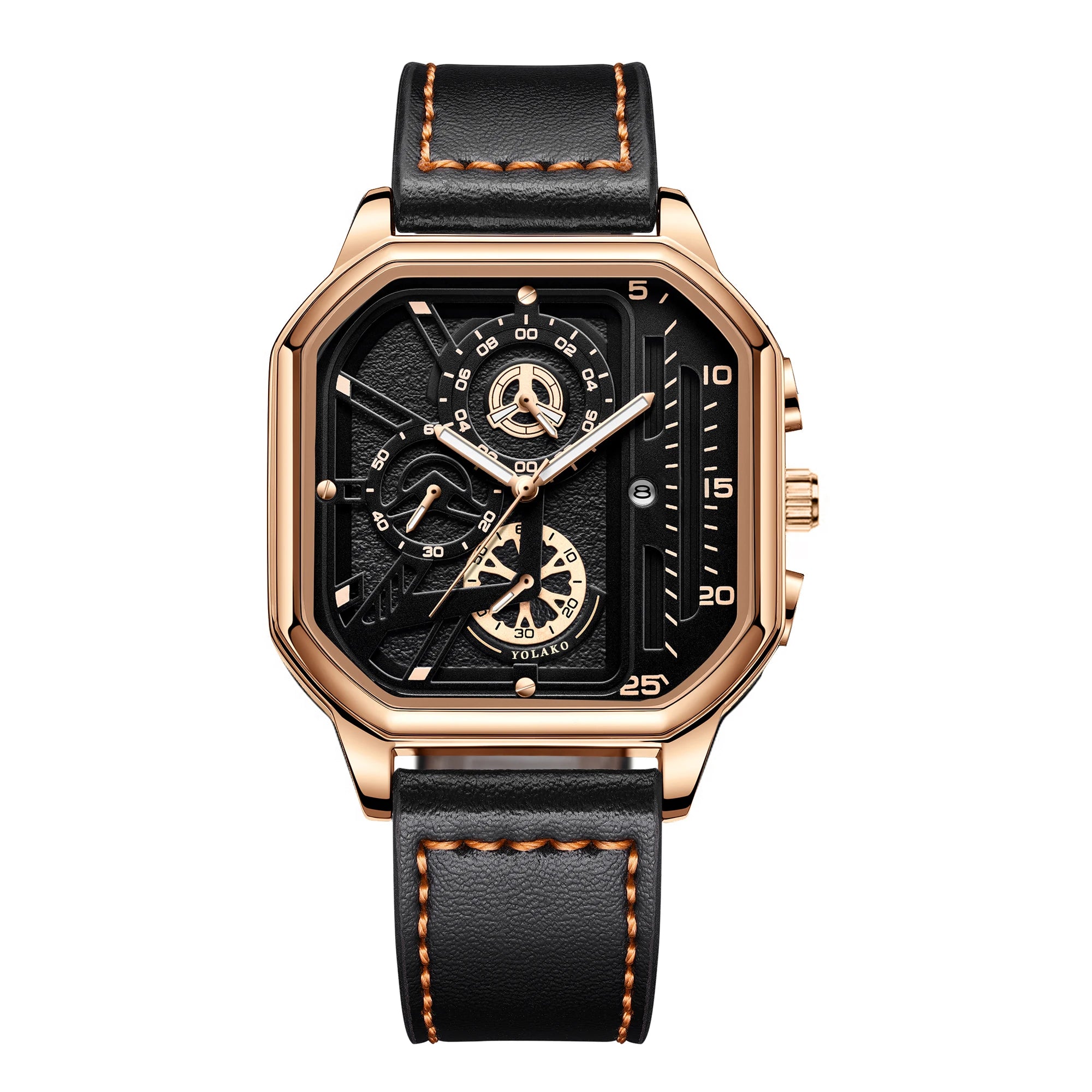 Noxwear - Luxury Big Dial Men Square Watch