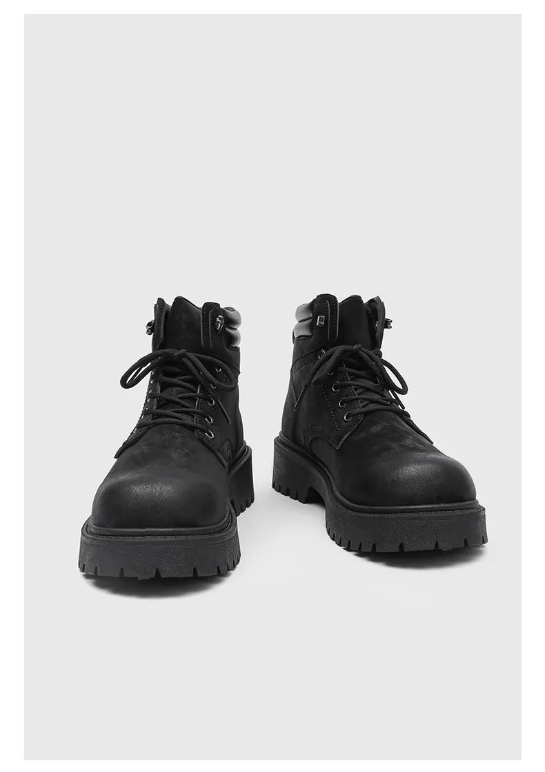 Noxwear - Handmade Men Boots Ankle Winter Leather Shoes Autumn Outdoor Hiking Boots Sneakers Hombres Botas High Top Footwear Anti Slip
