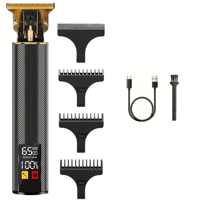 Noxwear - T9 LCD Electric Hairdresser Oil Shaving Head Electric Pusher Carving