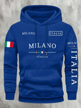 Noxwear - ITALIA MILANO Men Women Hoodie Outdoor Street Casual Sports Vacation Trend Spring Autumn Winter Couple Sweatshirt Top Clothing
