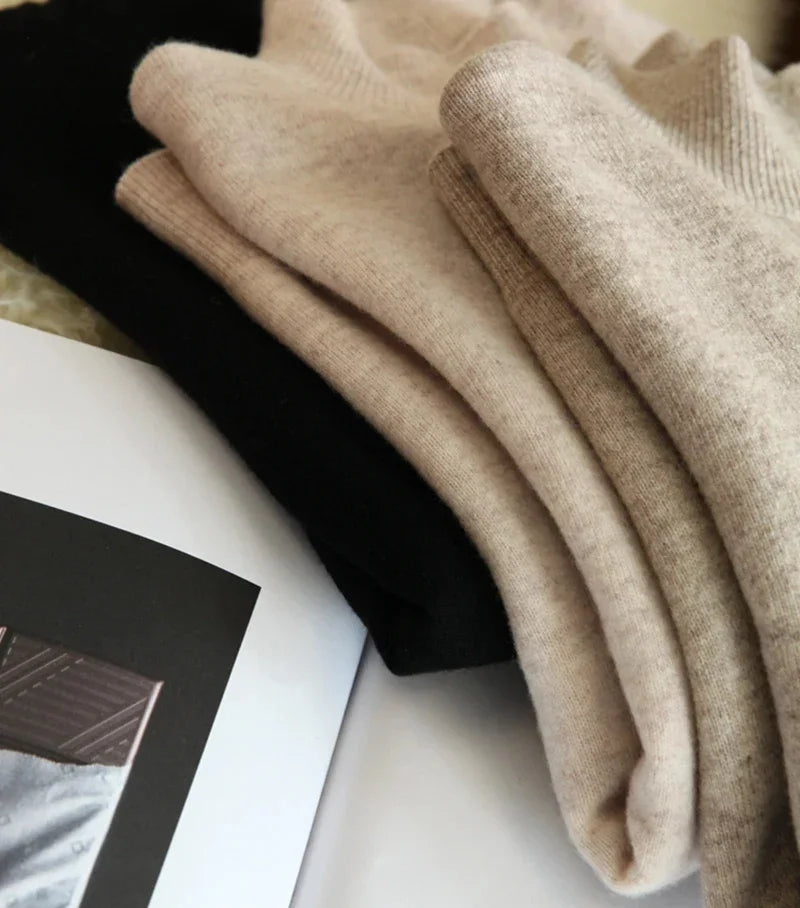 Noxwear - Autumn Winter chic Bottom Sweaters Women Fashion Turtleneck Pullover Slim Long Sleeve Knitted Jumpers Soft Warm Pull Femme Top