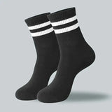 Noxwear - 5/10/20 Pairs Neutral Solid Color Round Neck Socks Spring Autumn Sweat Absorbing Breathable Comfortable All-season Sports Socks