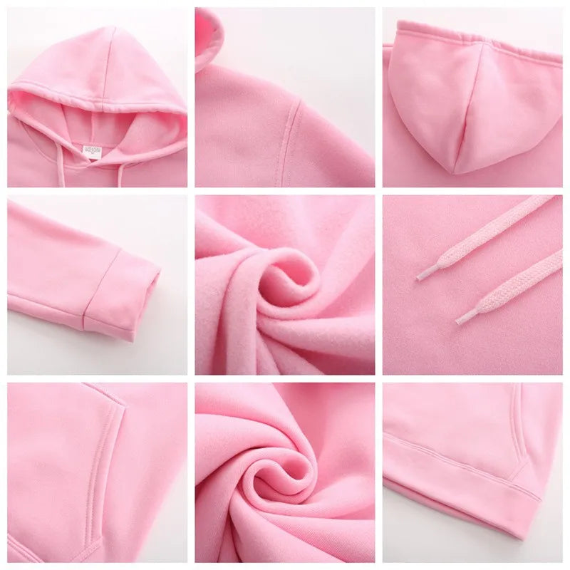 Noxwear - Hoodies Women Pullover Spring Autumn Casual Hoodie Sweatshirts Solid Color Hoodies Oversize Black Sweatshirt For Male