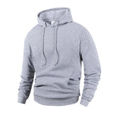 Noxwear - Men's Casual Thicken Hoodies Autumn Winter Long Sleeve Pullover Fashion Loose Solid Color Sweatshirt Spring Warm Outdoor Hoody