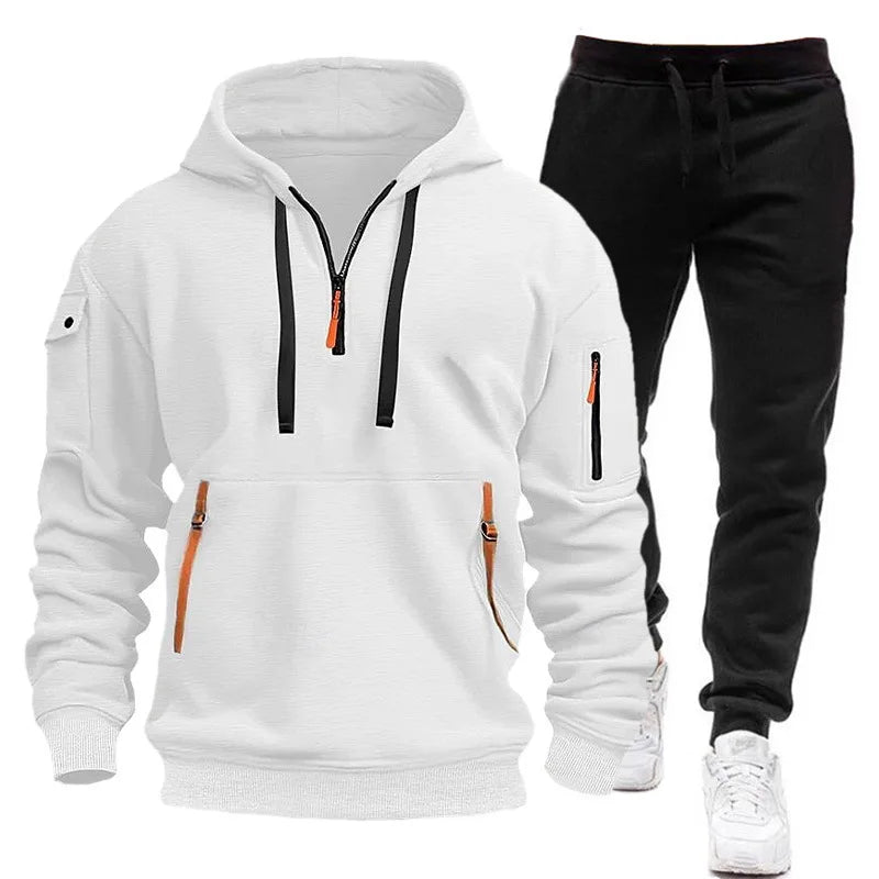Noxwear-Sweatshirt set for autumn and winter outdoor sports and fitness trend hooded sweatshirt casual pants set