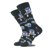 Noxwear - Cotton Happy Funny Socks Men Alien Planet Shark Crazy Design Sokken Unisex Novelty Dinosaur Crew Skateboard Calcetines Hombre