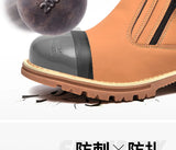 Noxwear - Steel toe cap boots waterproof non-slip work shoes for men women anti smash anti puncture leather construction site safety shoes