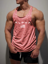 Noxwear - Cross-border European Size Alpha Men's Printed Round-neck Fitness Vest, Undershirt, Muscle Quick-drying Basketball Vest