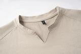 Noxwear - Korean Men's Casual and Fashionable Small V-neck Solid Color Short Sleeved T-shirt Comfortable Summer Versatile Top