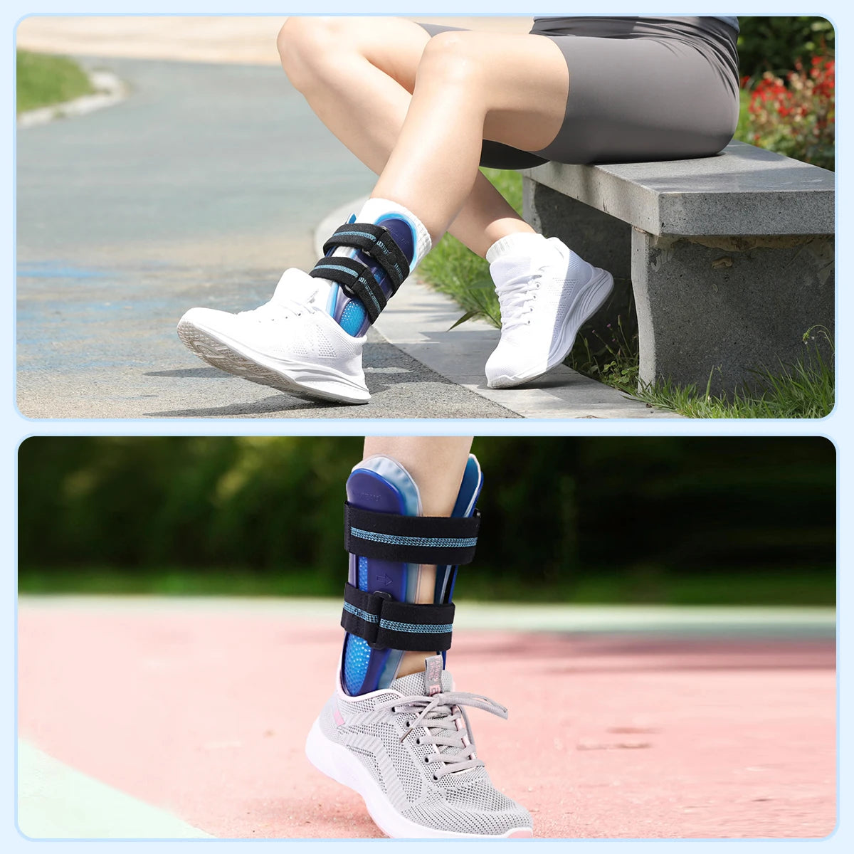 Noxwear - VELPEAU Ankle Splint Brace for Foot Support, Fracture and Sprain, Adjustable Stirrup Ankle Immobilizer, Two Models Can be Choose