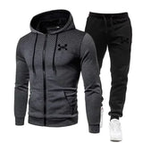 Noxwear-2025 Fashion Tracksuit For Men Hoodie Fitness Gym Clothing Men Running Set Sportswear Jogger Men'S Tracksuit Winter Suit Sports