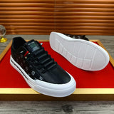 Noxwear - European New Shoes for Men Genuine Leather Casual Shoes Trend Print Flats Skateboard Shoes Youth Street Sneakers