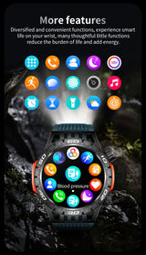Noxwear - LIGE GPS Smart Watch Men LED Flashlight Compass Waterproof Bluetooth Call Health Watches Voice Assistant Military Smartwatch Men