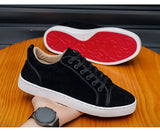 Noxwear - Autumn New Shoes for Men Suede Leather Casual Shoes Fashion Flat Skateboard Shoes Youth Cool Sneaker