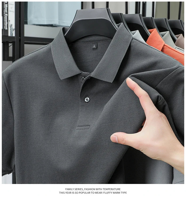 Noxwear - Men's 100% Cotton Polo Shirt - Summer Casual Breathable Tee,19 Colors,Ideal for Golf and Sports,Business Casual,Silk-Like Finish