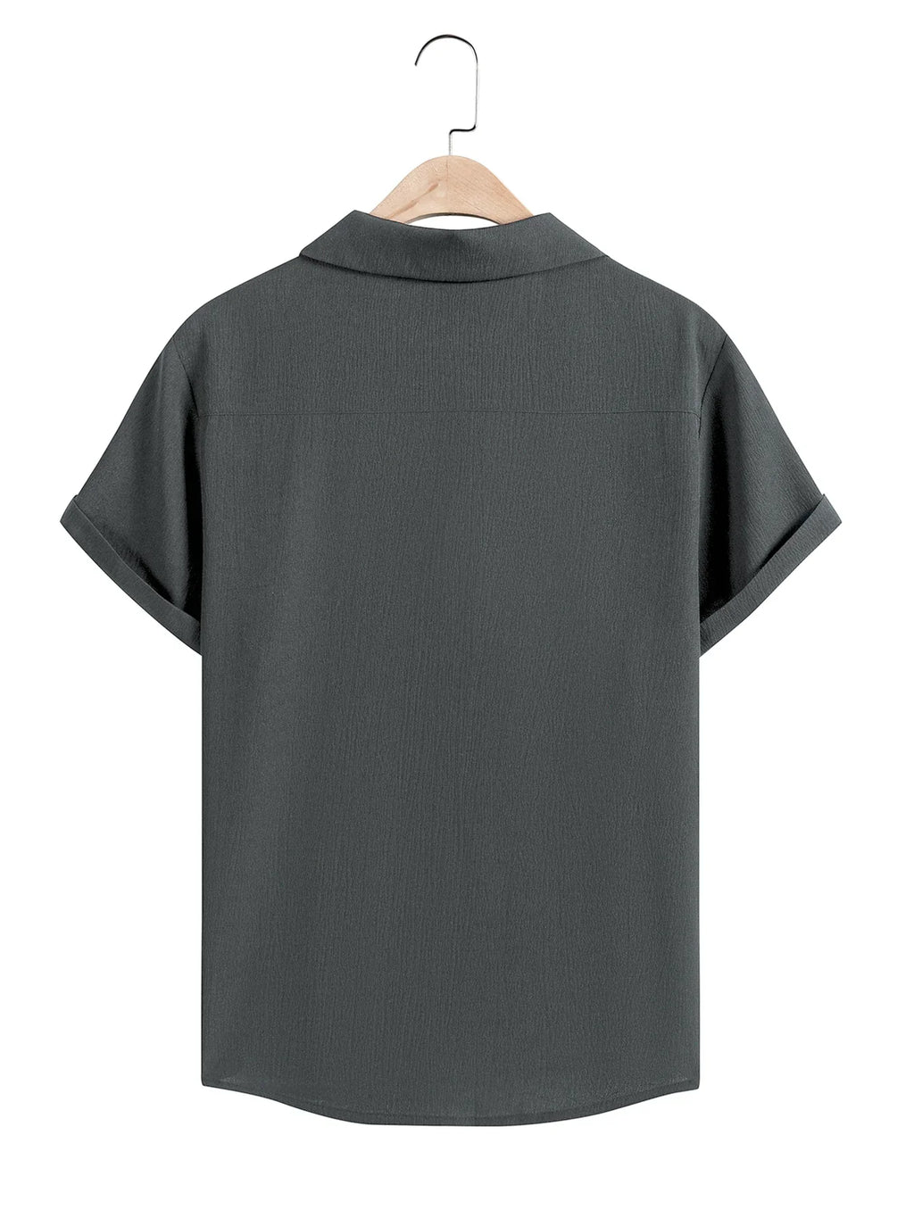 Noxwear - Men's Casual Button Down Shirts Short Sleeve Textured Summer Beach Shirt Cuban Vacation Shirts with Pocket S-XXXL