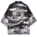 Noxwear-Summer Japanese Style Anime Dragon Print Cosplay Haori Yukata Top Adult Traditional Samurai Loose Kimono Cardigan for Men Women