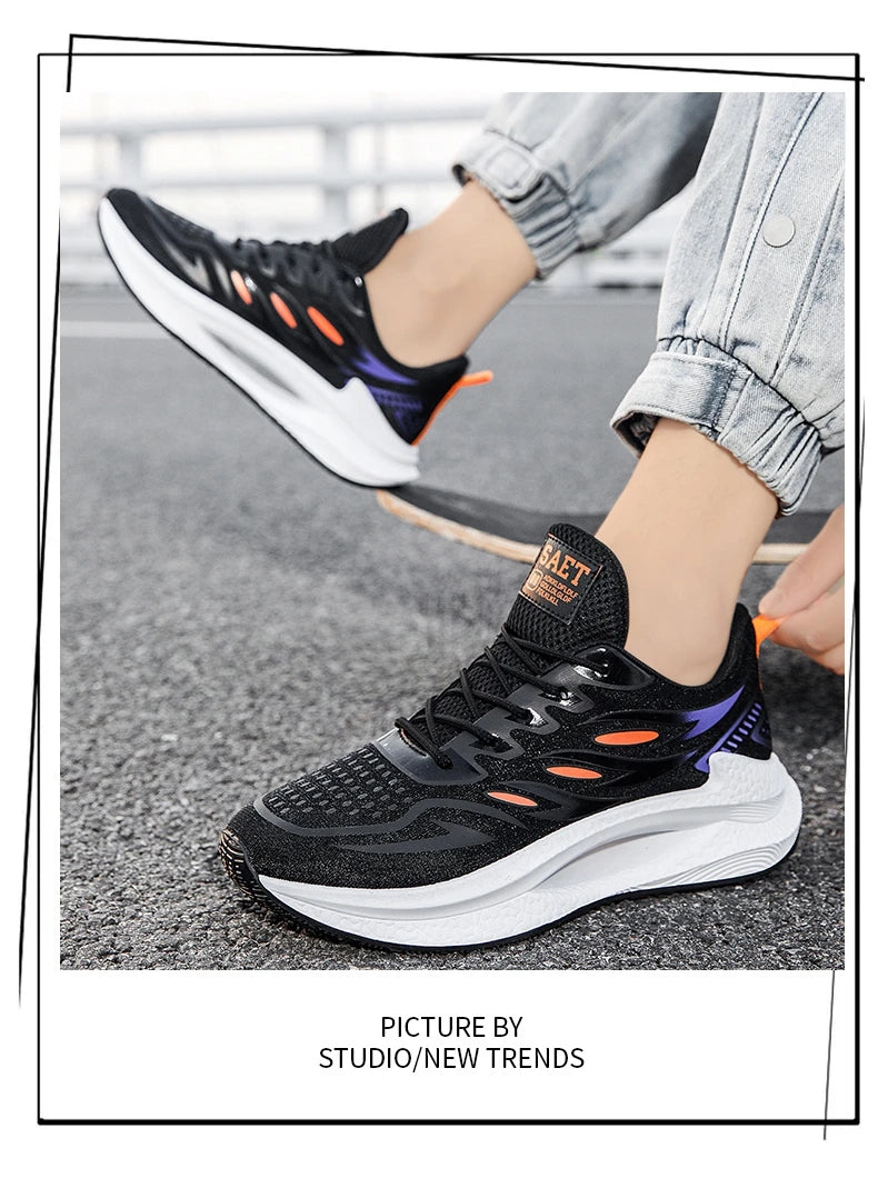 Noxwear - Men's Breathable Sports Shoes Spring New Mesh Casual Fashion Versatile Trendy Men's Shoes Summer Running Shoes Suitable for Outdoor Sports