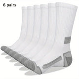 Noxwear - 6 Pairs of MEN'S Sports Socks, Sweat Absorbing, Comfortable and Breathable, Suitable for Basketball Training and Outdoor Running