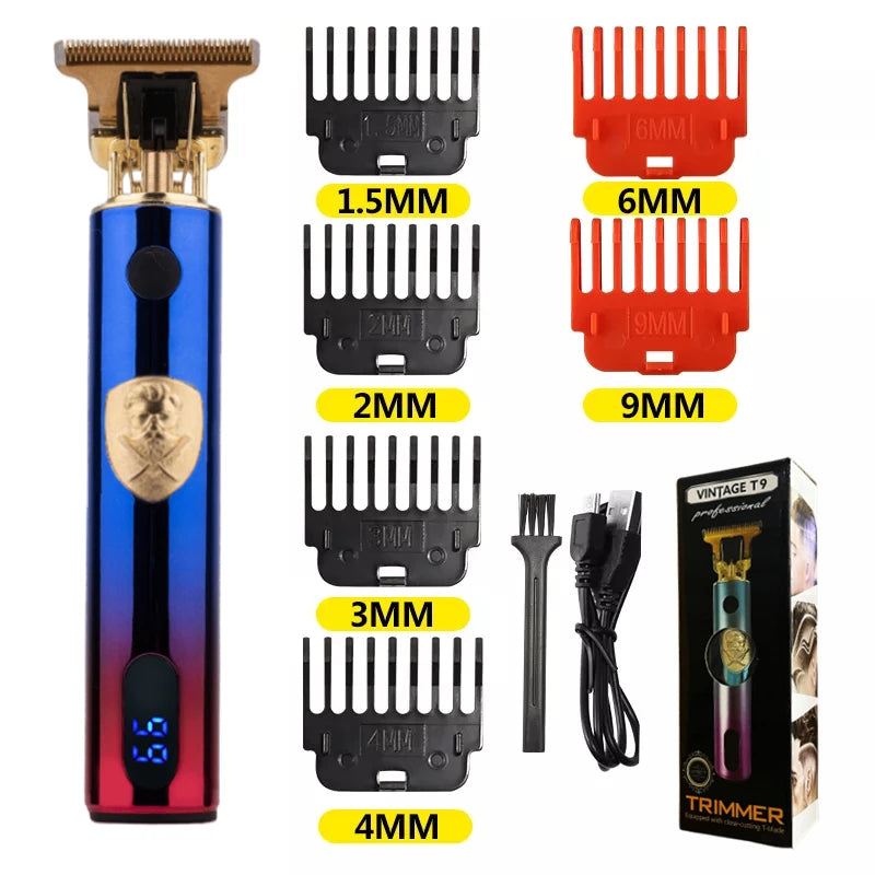 Noxwear - T9 LCD Electric Hairdresser Oil Shaving Head Electric Pusher Carving