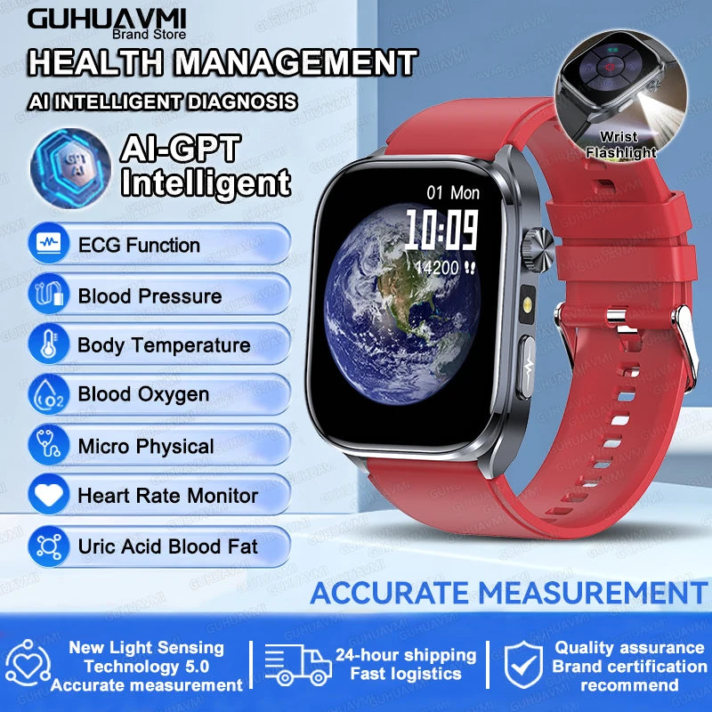 Noxwear - 2025 New Accurate ECG Smart Watch Heart Health Analysis Blood analysis Blood Lipid Blood Pressure BT call Smart Watches For Men
