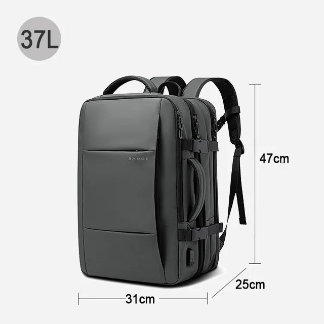 Noxwear - Bange Travel Backpack, Backpack School Expandable USB Bag Large Capacity 17.3 Laptop Waterproof