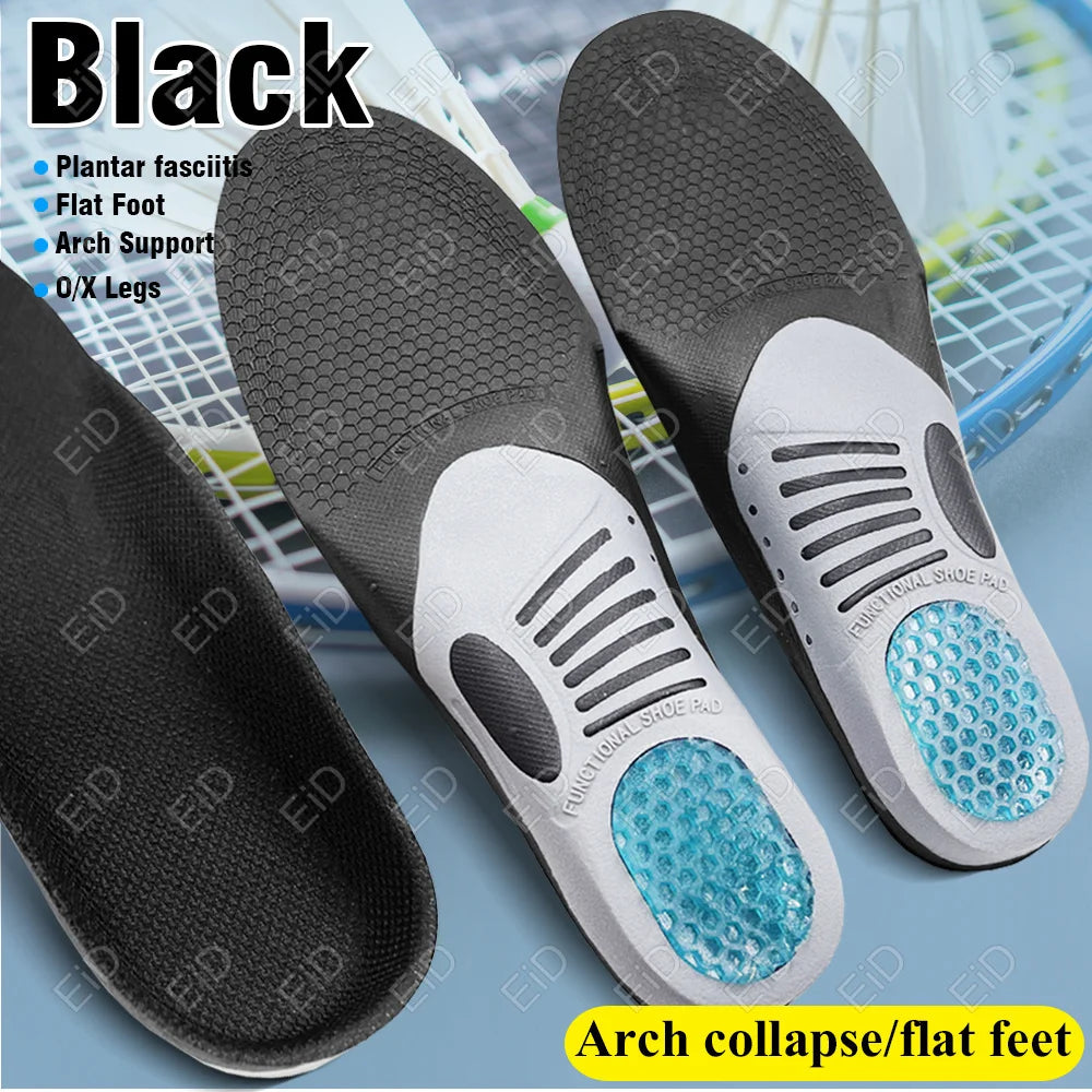 Noxwear - Premium Orthotic Gel Insoles Orthopedic Flat Foot Health Sole Pad For Shoes Insert Arch Support Pad For Plantar fasciitis Unisex