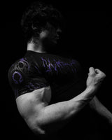 Noxwear - GYM T-shirt Men's Dark Gothic Print Muscle Tee  High Elasticity And Quick Drying Exercise For Bodybuilding Training 2025 Summer