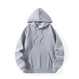 Noxwear - Men's Casual Thicken Hoodies Autumn Winter Long Sleeve Pullover Fashion Loose Solid Color Sweatshirt Spring Warm Outdoor Hoody