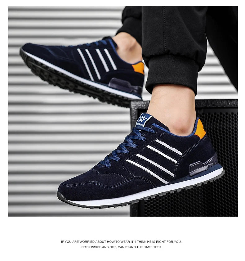 Noxwear - Artificial Leather Men Causal Shoes Male Spring Men Casual Light Shoes Sneakers Lac-up Flats Breathable Outdoors Sapato