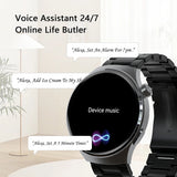 Noxwear - SENBONO Men's Smart Watch Heart Rate Blood Oxygen Monitor Bluetooth Call Multiple Sport Modes Voice Assistant Smartwatch for Men