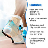 Noxwear - VELPEAU Ankle Compression Sleeve for Achilles Tendinitis and Plantar Fasciitis, Adjustable Ankle Support Universal for Both Feet