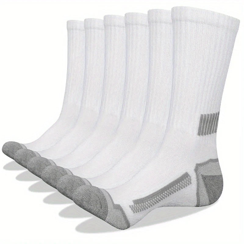 Noxwear - 6 Pairs of MEN'S Sports Socks, Sweat Absorbing, Comfortable and Breathable, Suitable for Basketball Training and Outdoor Running