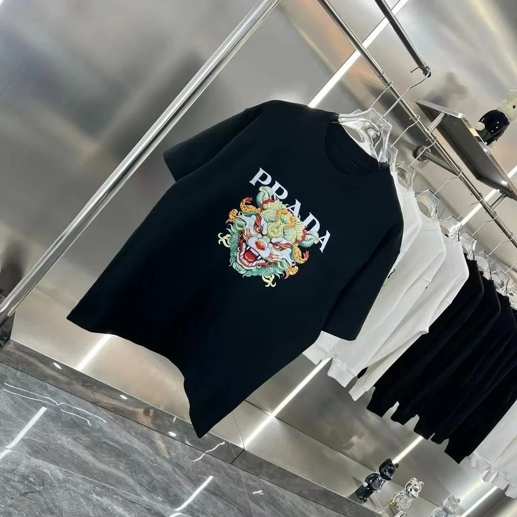 Noxwear - Summer Short Sleeve New Trendy Brand  Limited Edition Casual Letter Men's Fashion Printed T-shirt Loose Cotton Short Sleeve