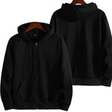 Noxwear-Zipper Hoodies Autumn Winter Men's New Long Sleeve Hooded Sweatshirt Fashion Casual Male Outfit Sportwear Loose Fit Clothes