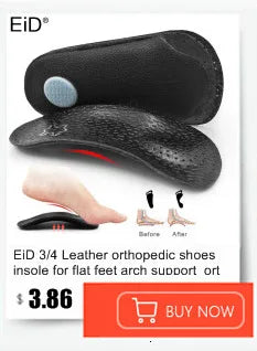 Noxwear - Premium Orthotic Gel Insoles Orthopedic Flat Foot Health Sole Pad For Shoes Insert Arch Support Pad For Plantar fasciitis Unisex
