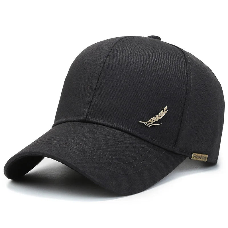 Noxwear-Men's breathable baseball cap, spring and summer fashionable baseball cap, wheat ear copper label outdoor casual baseball cap